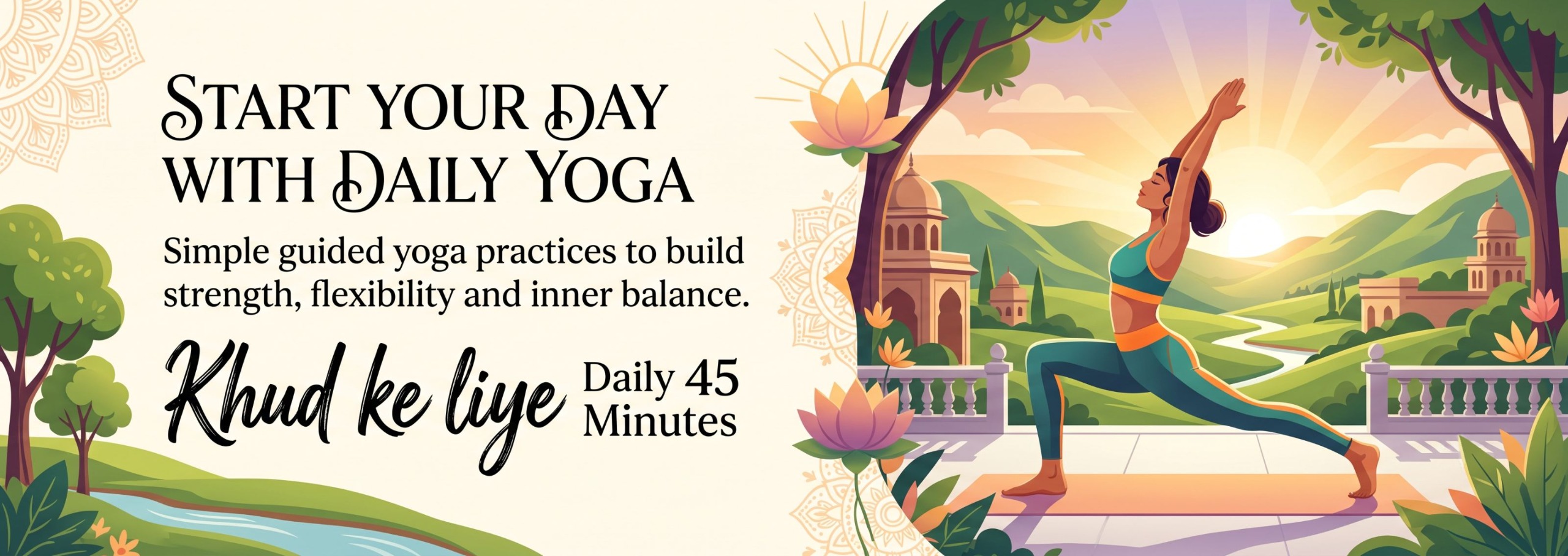 Start your day with Daily Yoga — Khud Ke Liye, Daily 45 Minutes