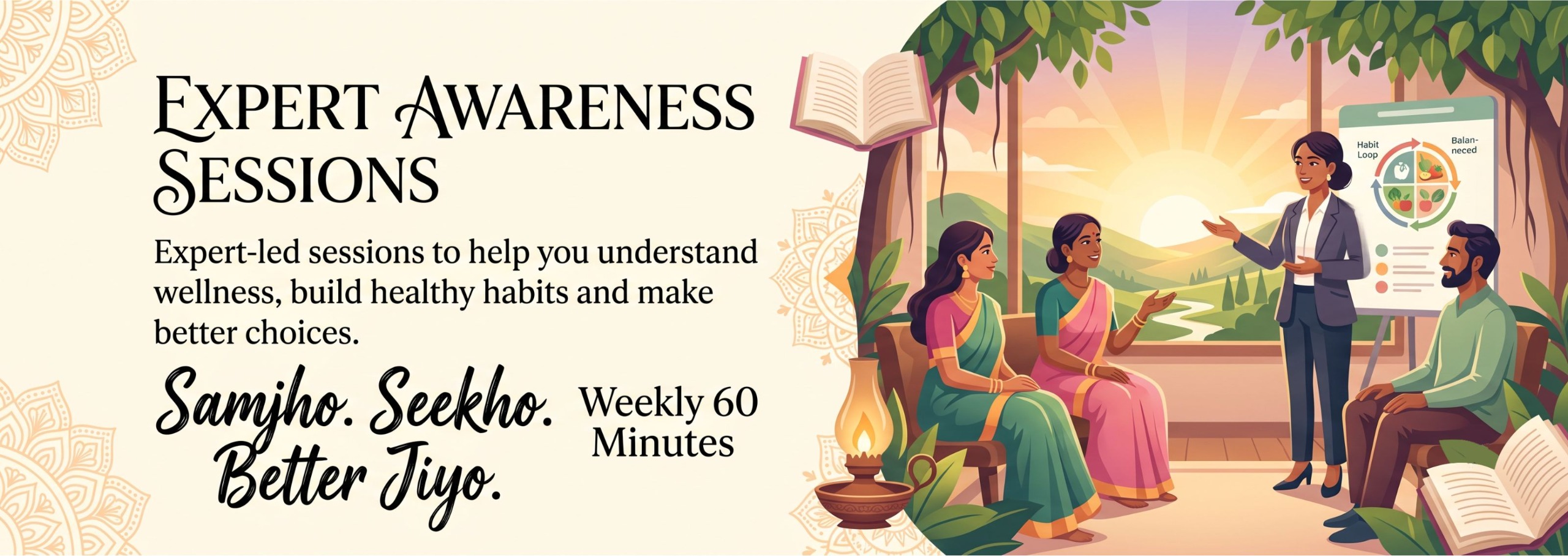 Expert Awareness Sessions — Samjho. Seekho. Better Jiyo. Weekly 60 Minutes
